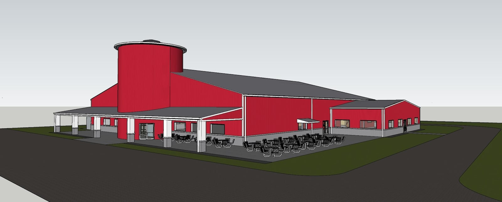 A rendering of "Dairy Barn 2021" to be completed as soon as April 2021.