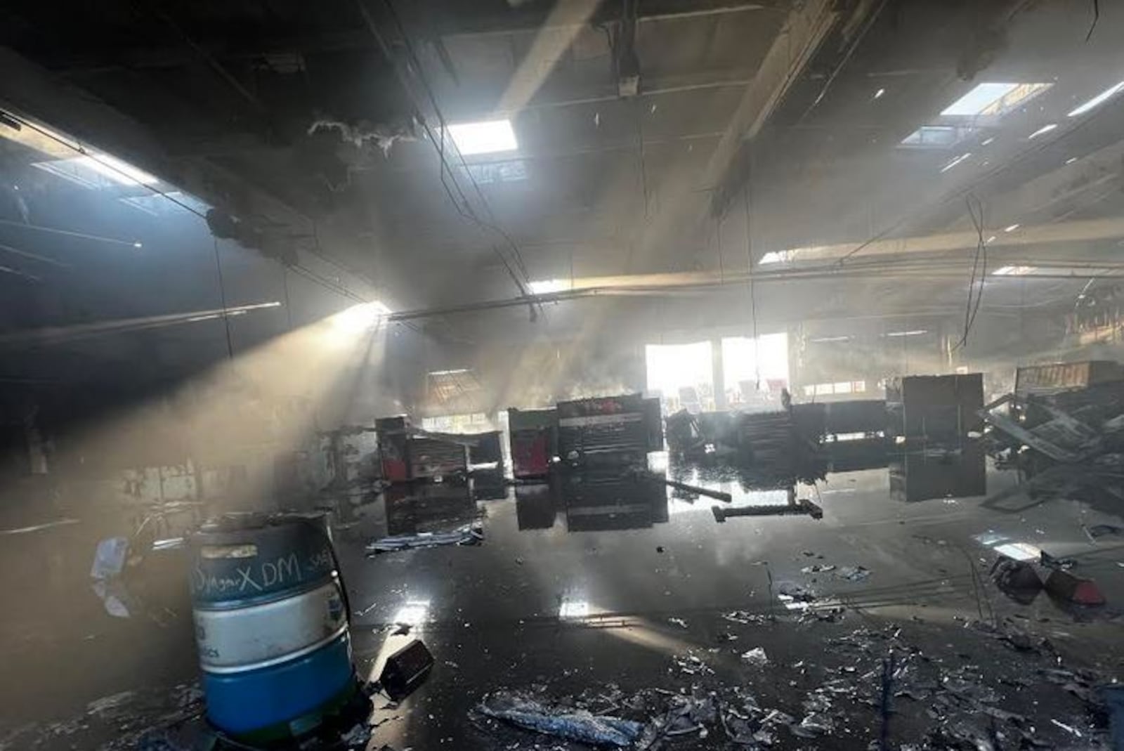 Much of the equipment and trucks were damaged or destroyed in a large fire at U.S. Xpress on Friday, June 2, 2023. CONTRIBUTED