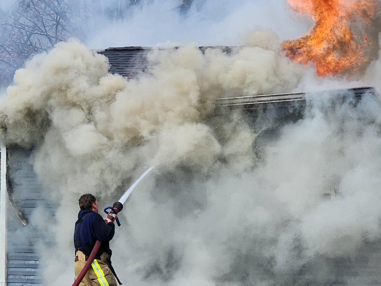 Crews battle German Twp. fire