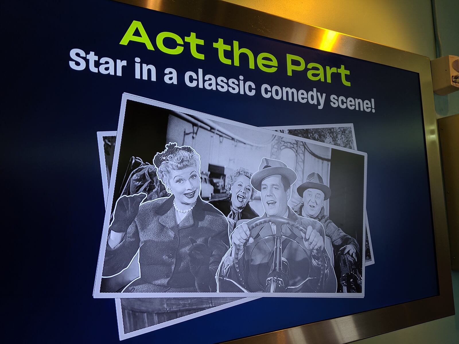 An activity at the National Comedy Center in Jamestown, New York, Lucille Ball's hometown allows visitors to play a role in a Lucy themed  comedy scene. CONTRIBUTED