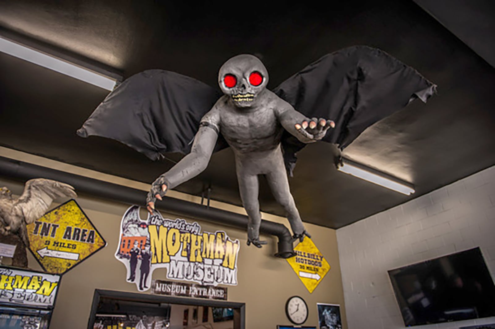 The legend of Mothman lives on at the Mothman Museum in Point Pleasant, WV. PHOTO: MOTHMAN MUSEUM