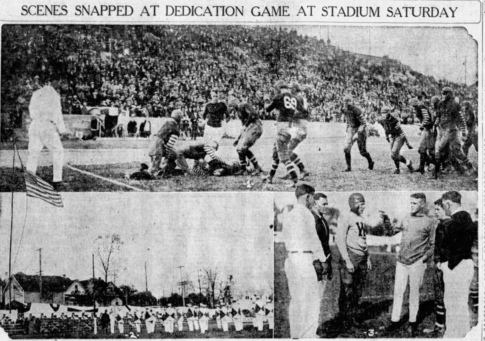 Springfield Daily News coverage from 1923 of Wittenberg's new football stadium.