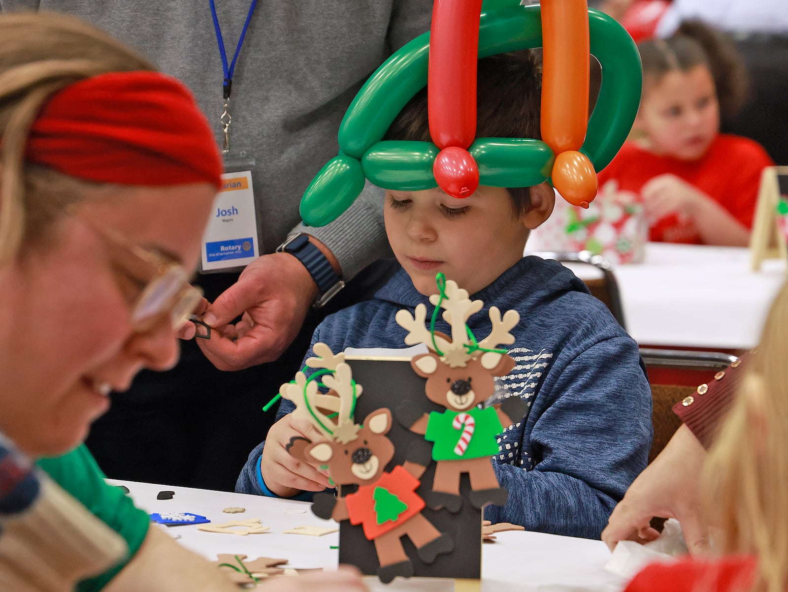 The Springfield Rotary Club helped 145 special needs children have a merry Christmas during their 102nd annual Christmas Party for Children with Disabilities Monday, Dec. 9, 2024. The children got a free lunch followed by a party where they played games, made crafts and got a present from Santa himself. BILL LACKEY/STAFF