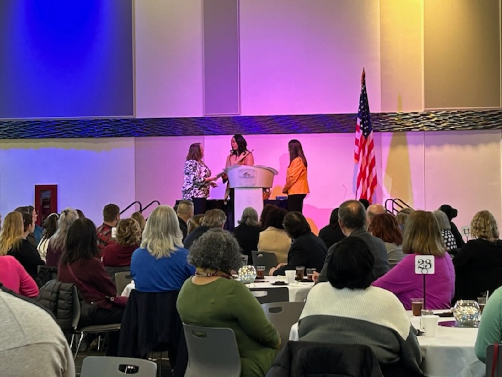 During Clark State College's annual Martin Luther King Jr. luncheon, Sweet Manufacturing was awarded the Diversity Champion Award. This award recognizes a business in the community that believes in and supports diversity and inclusion in their workplace, and one who brings awareness and ensures inclusion is an everyday reality. Brooke Spurlock/Staff