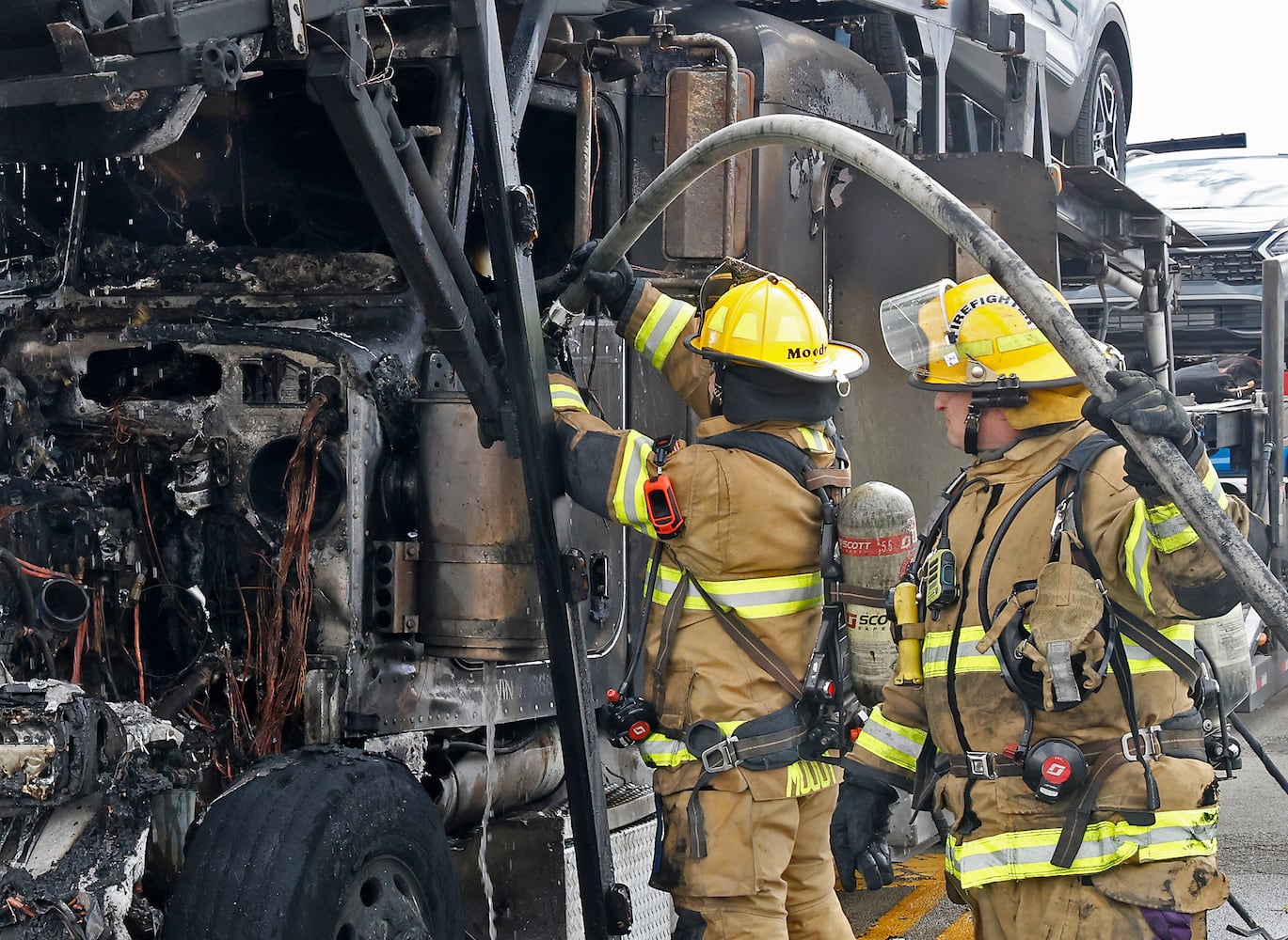 Car Hauler Fire SNS