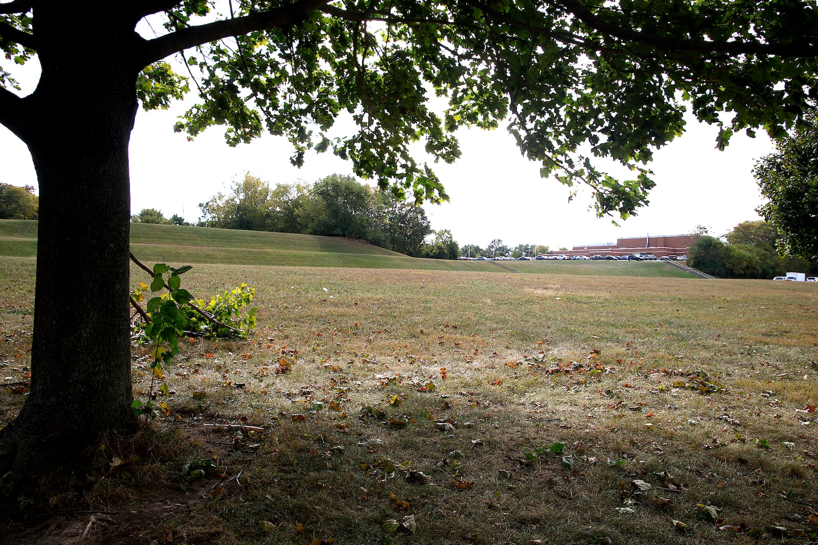 The vacant field at 1315 W. High St. is the site a proposed apartment complex. BILL LACKEY/STAFF