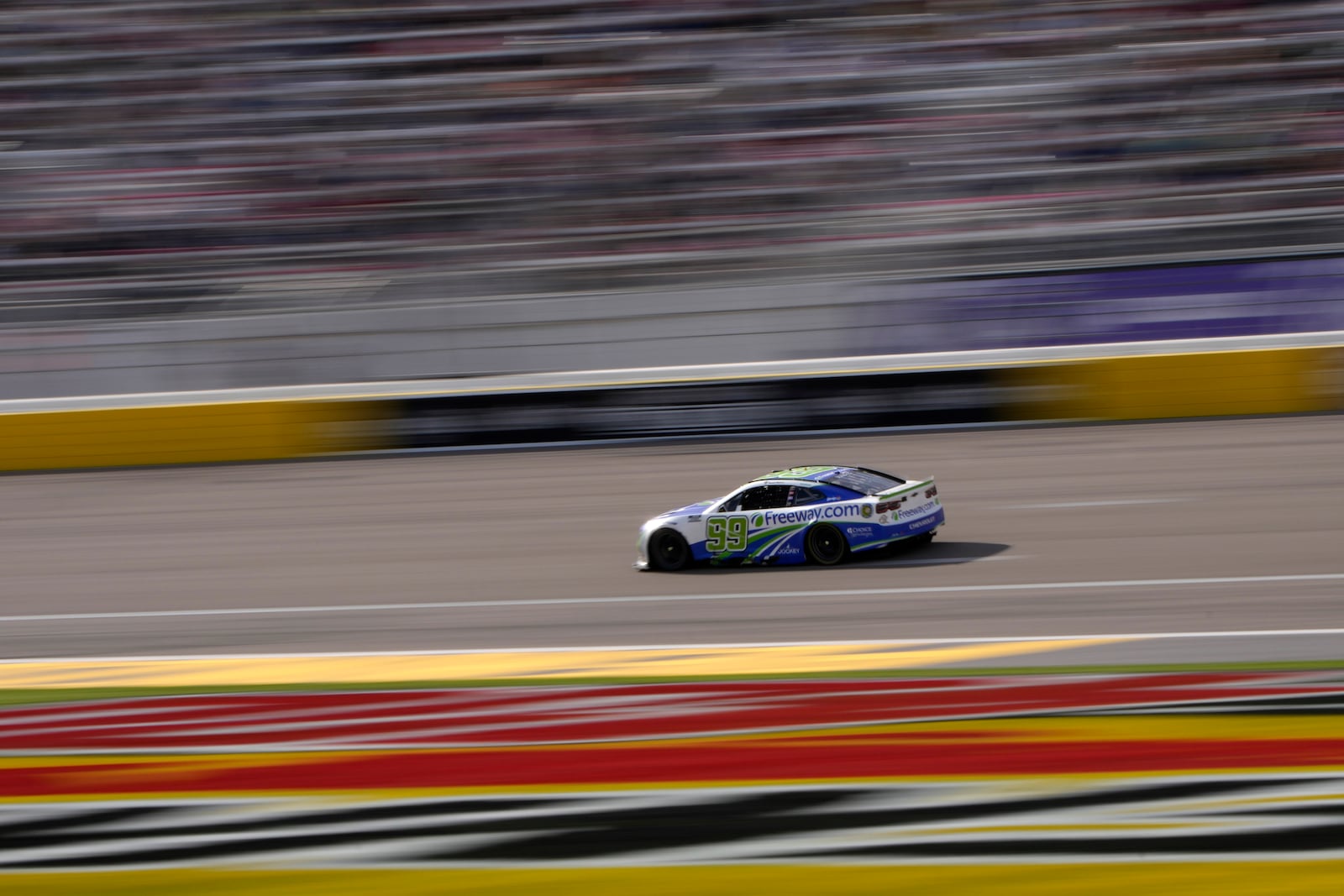 Daniel Suarez drives during a NASCAR Cup Series auto race Sunday, March 16, 2025, in Las Vegas. (AP Photo/John Locher)