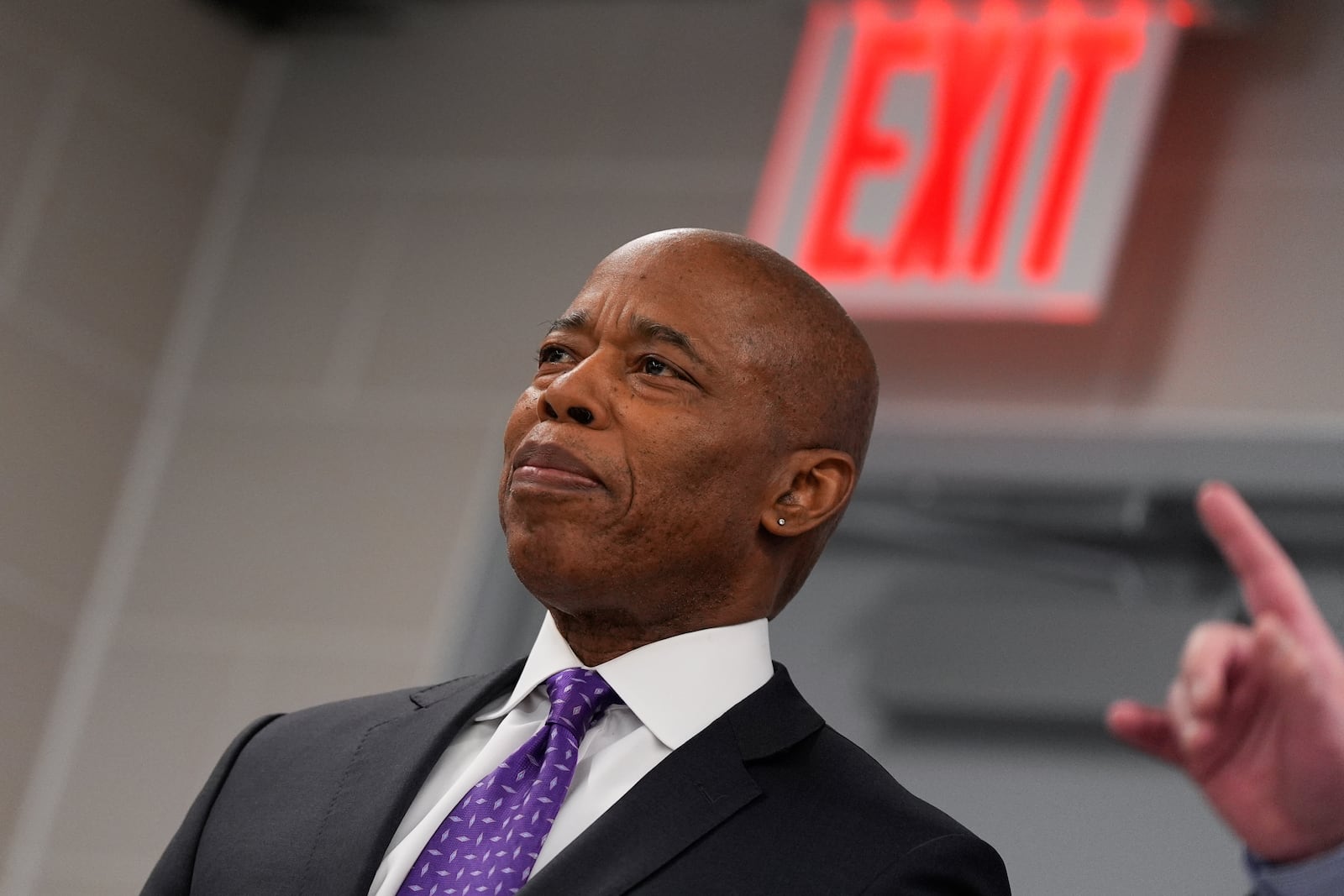 New York City Mayor Eric Adams attends an event at NYPD's 40th precinct, Thursday, Feb. 20, 2025, in the Bronx borough of New York. (AP Photo/Julia Demaree Nikhinson)