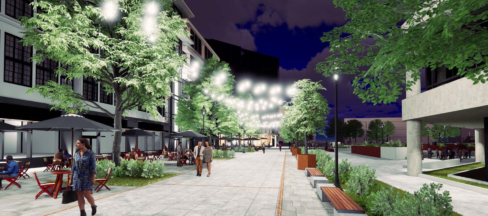 A rendering of what the city hall plaza could look like in the future as the City of Springfield worked with the design firm MODA4.