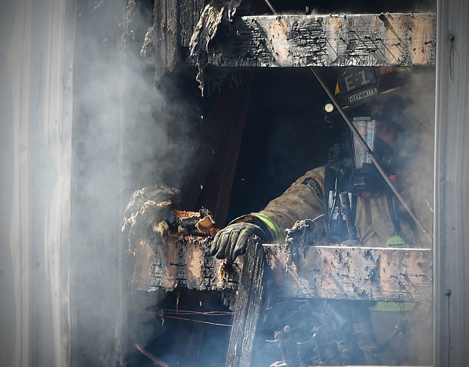 The Mad River Twp. Fire Department responded to a fire on Dayton Springfield Road near Enon on Monday, Oct. 28, 2024. MARSHALL GORBY / STAFF