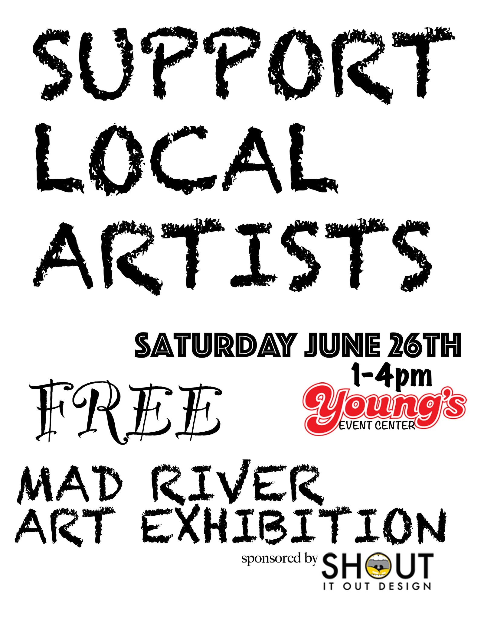 Enon native Jarrod Robbins will be hosting the Mad River Art Exhibition on Saturday, June 26 from 1-4 p.m. at Young's Event Center in Yellow Springs.