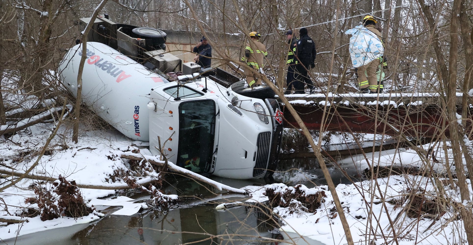 Shrine Road tanker overturn