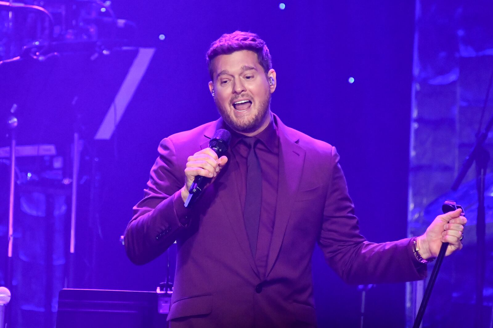 Michael Buble performs during the Pre-Grammy Gala on Saturday, Feb. 1, 2025, at the Beverly Hilton Hotel in Beverly Hills, Calif. (Photo by Richard Shotwell/Invision/AP)