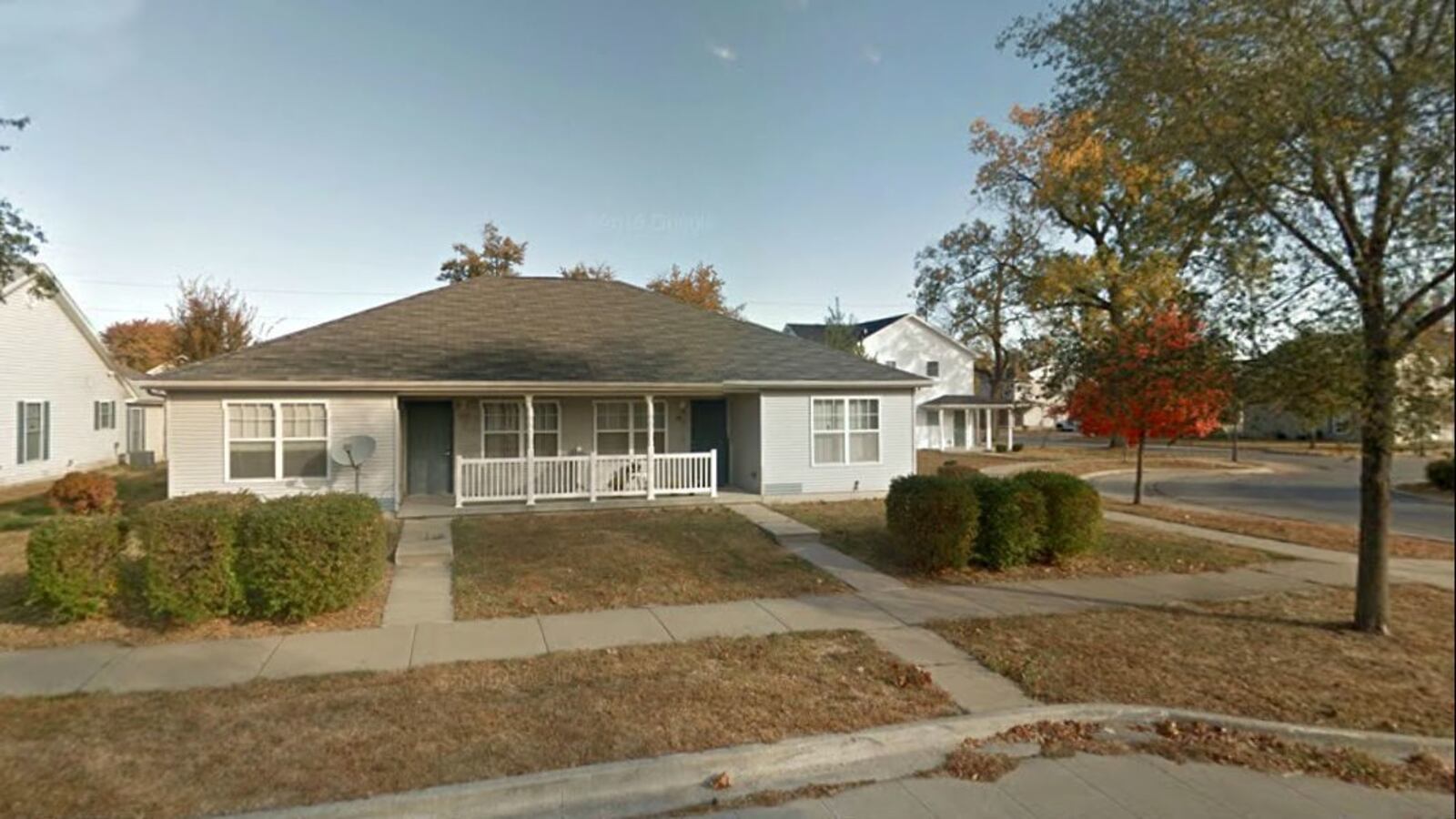 An October 2015 Street View image shows the home in Decatur, Illinois, where Jessica Logan, 25, is accused of suffocating her 19-month-old son, Jayden Marshawn Comage, on Oct. 7, 2019. Logan is charged with first-degree murder in the boy's death.