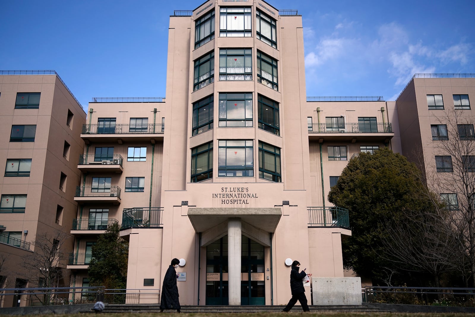 St. Luke's International Hospital is seen on Feb. 18, 2025, at in Tokyo. (AP Photo/Eugene Hoshiko)