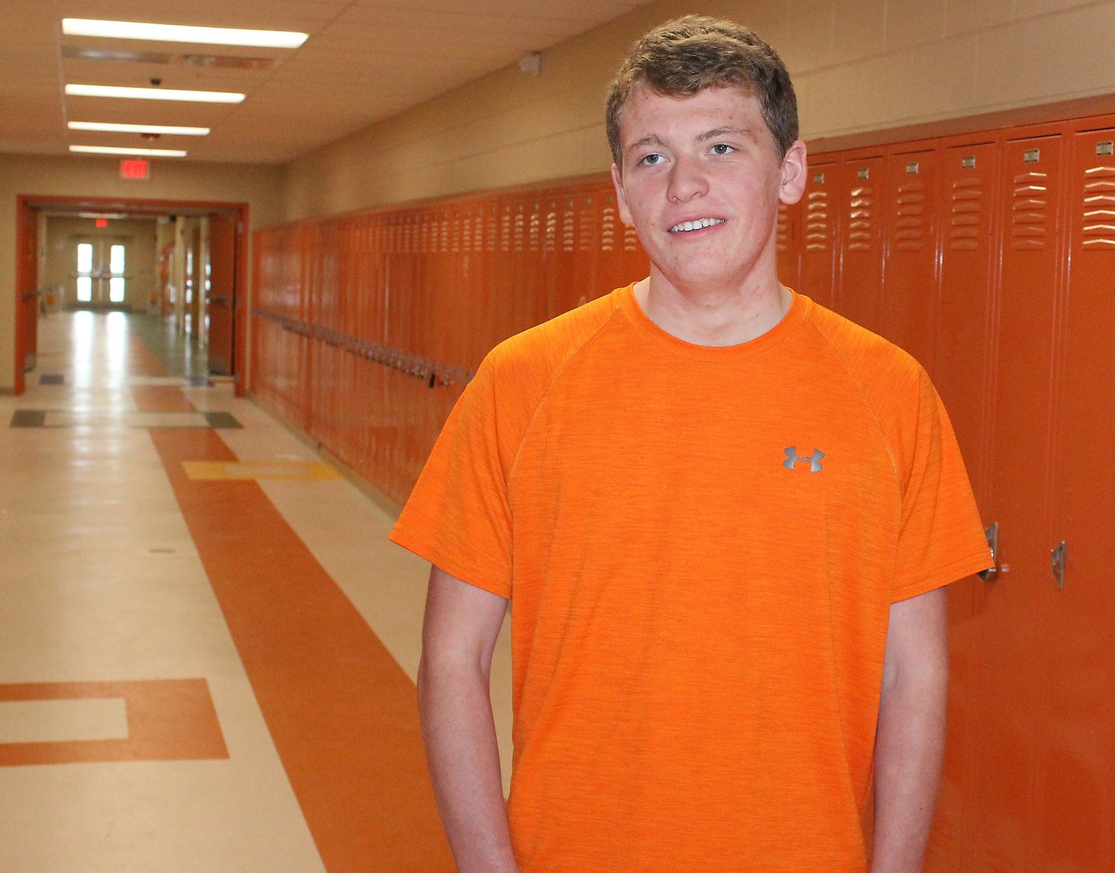 Logan Cole was shot one year ago at West Liberty-Salem High School. He says he won’t participate in any walkouts on Wednesday. JEFF GUERINI/STAFF