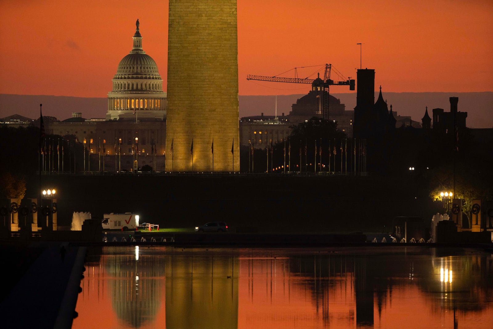 The U.S. Capitol, is seen on sunrise in Washington, Tuesday, Nov. 5, 2024. (AP Photo/Jose Luis Magana)