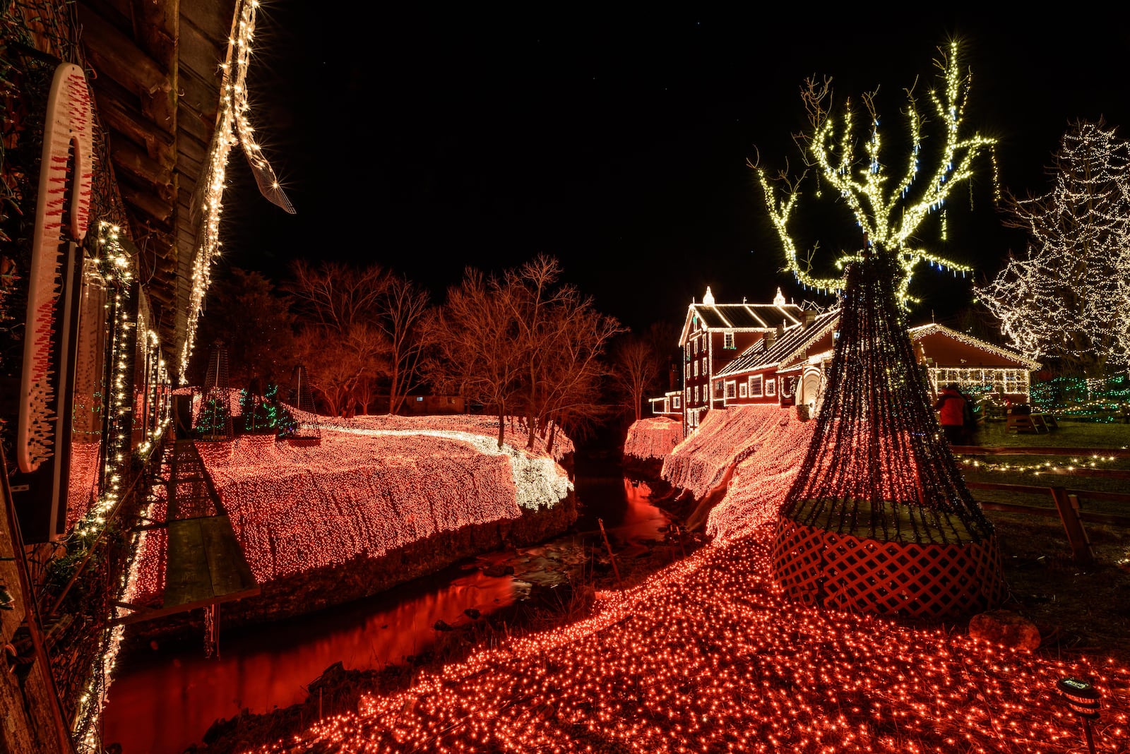 The historic Clifton mill, built in 1802 and still working, opened its Legendary Lights for the 2019 holiday season on Friday, Nov. 29. Four million lights cover Clifton Mill’s scenic attributes, including the mill, a covered bridge, cliffs and riverbanks. Last December, Clifton Mill was the winner of a $50,000 prize on ABC show “The Great Christmas Light Fight.” TOM GILLIAM / CONTRIBUTING PHOTOGRAPHER