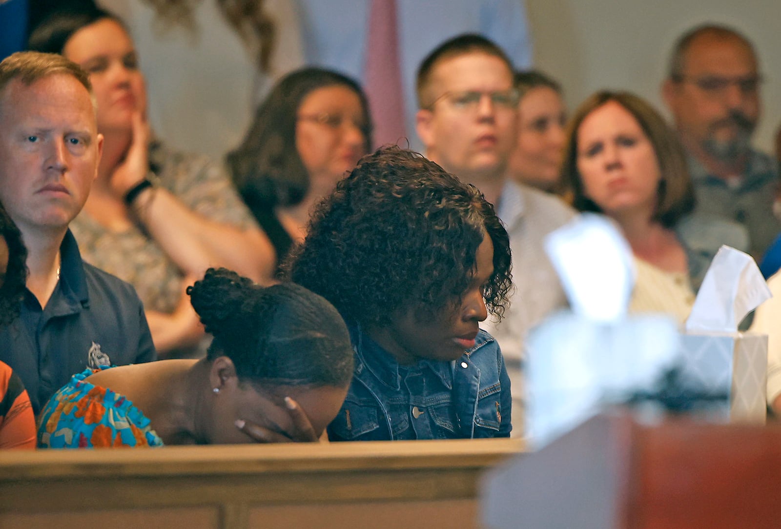 The family of Hermanio Joseph sits in the gallery during Joseph's sentencing Tuesday, May 21, 2024. BILL LACKEY/STAFF