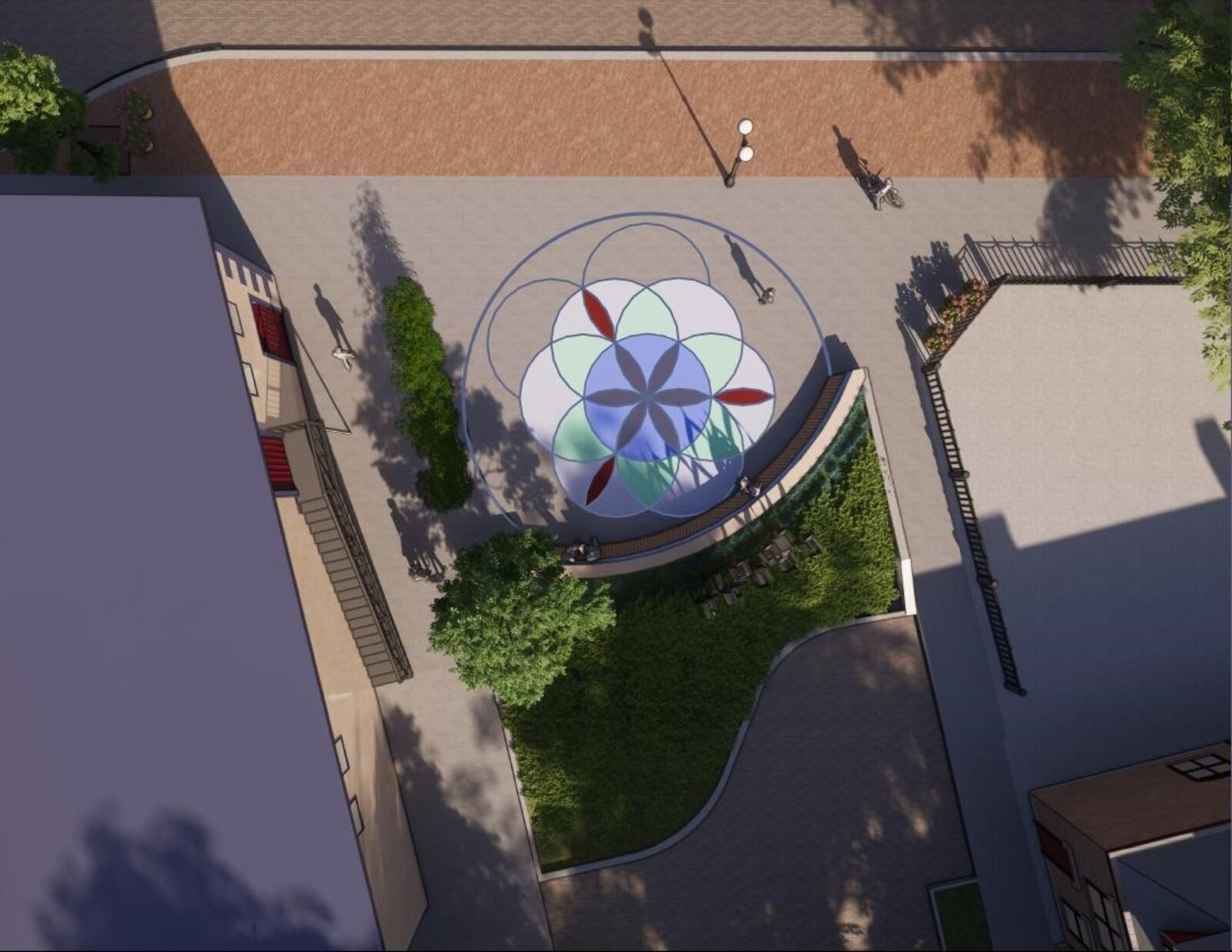 Artist rendering of "The Seed of Life," chosen as the 8/4 Memorial in the Oregon District. CONTRIBUTED