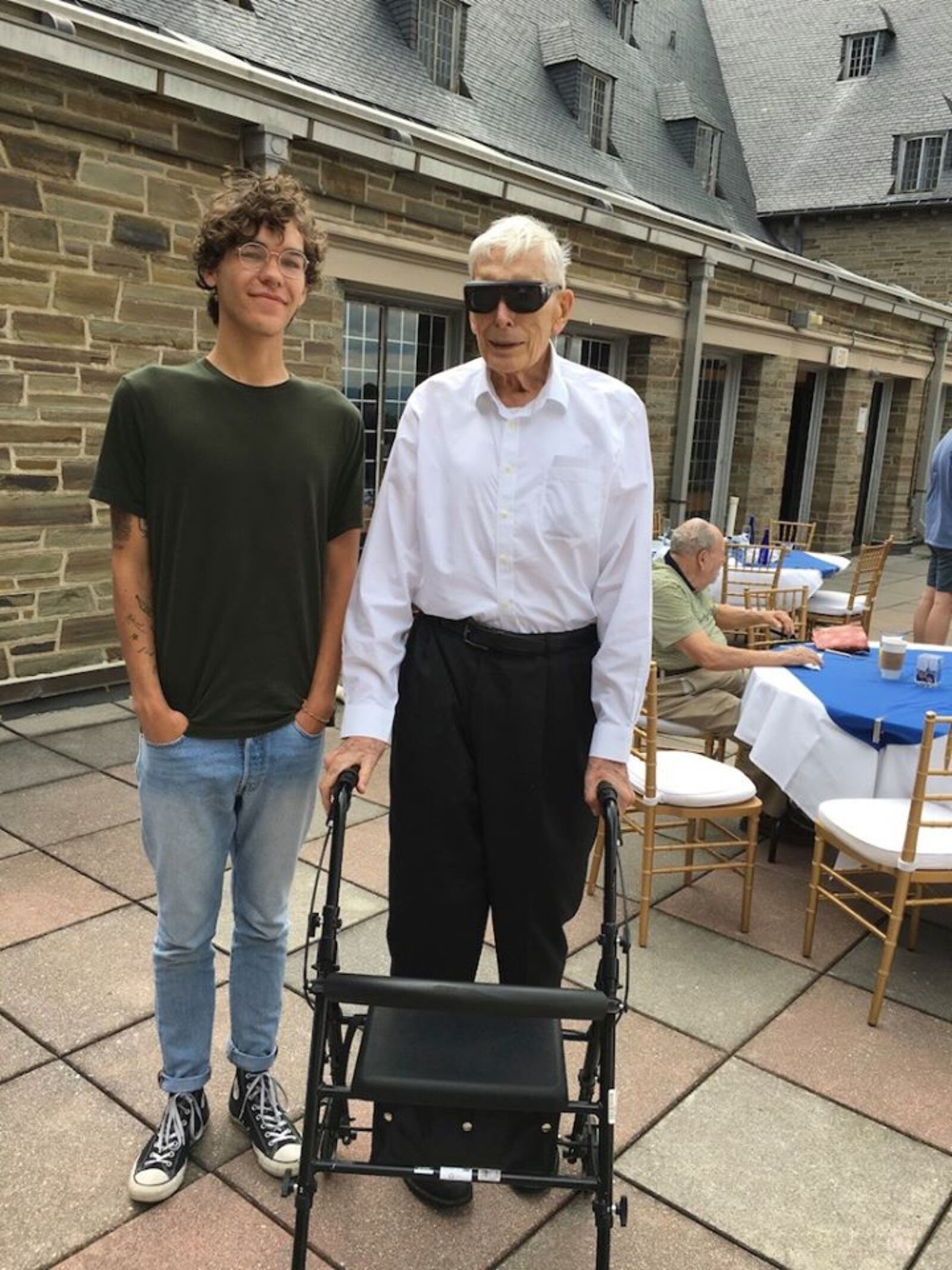 Tony Gottschlich,  a Dayton native,  says his  uncle Chad (pictured)  and aunt Lotte Gottschlich became rocks in his life when his parent's died.  Chad Gottschlich recently died of coronavirus. He was 91.  Chad Gottschlich is pictured with Tony's son, Henry.