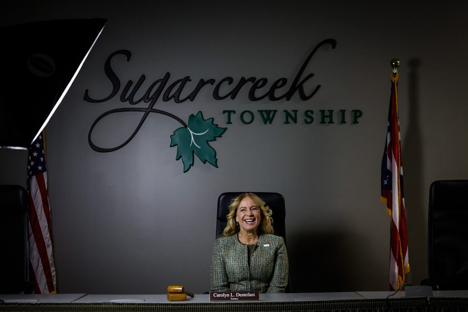 Carolyn L. Destefani is a Sugarcreek Township Trustee and an Air Force veteran who was just inducted to the Ohio Veterans Hall of Fame. JIM NOELKER/STAFF