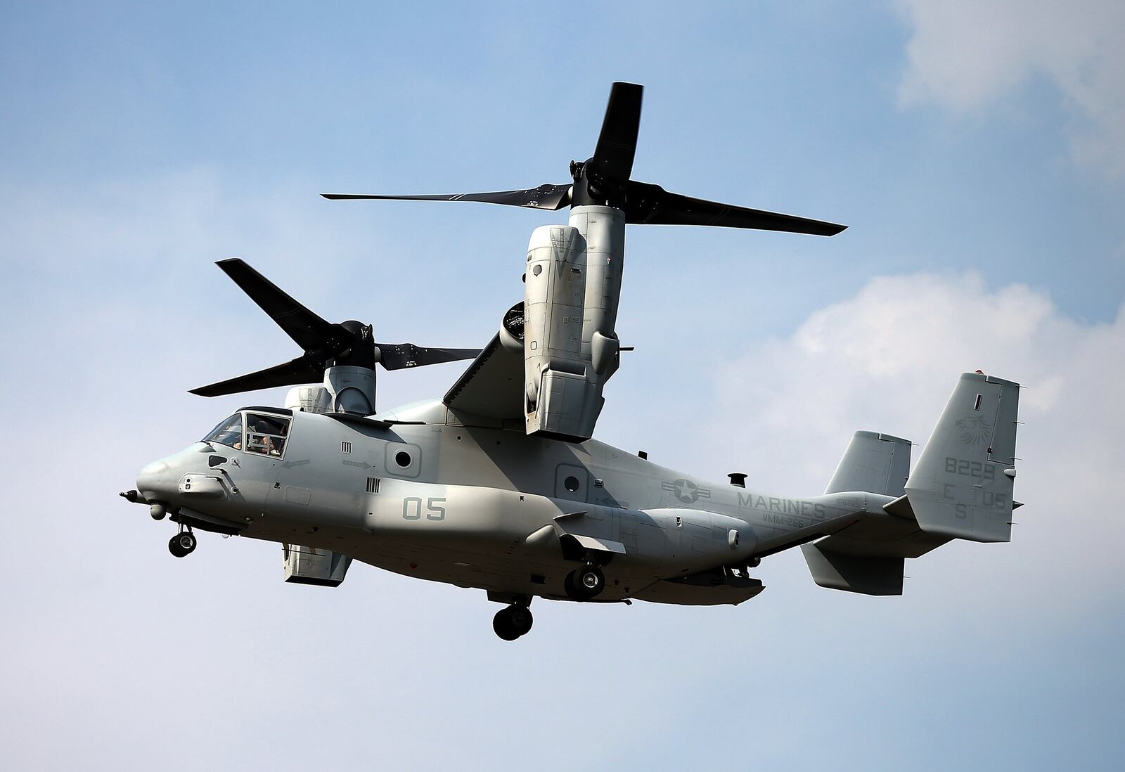 Also on display at the Stuart Air Show, the V-22 Osprey can take off and land like a helicopter and then fly like an airplane. This feature gives the aircraft incredible speed, range and versatility. Win McNamee/Getty Images