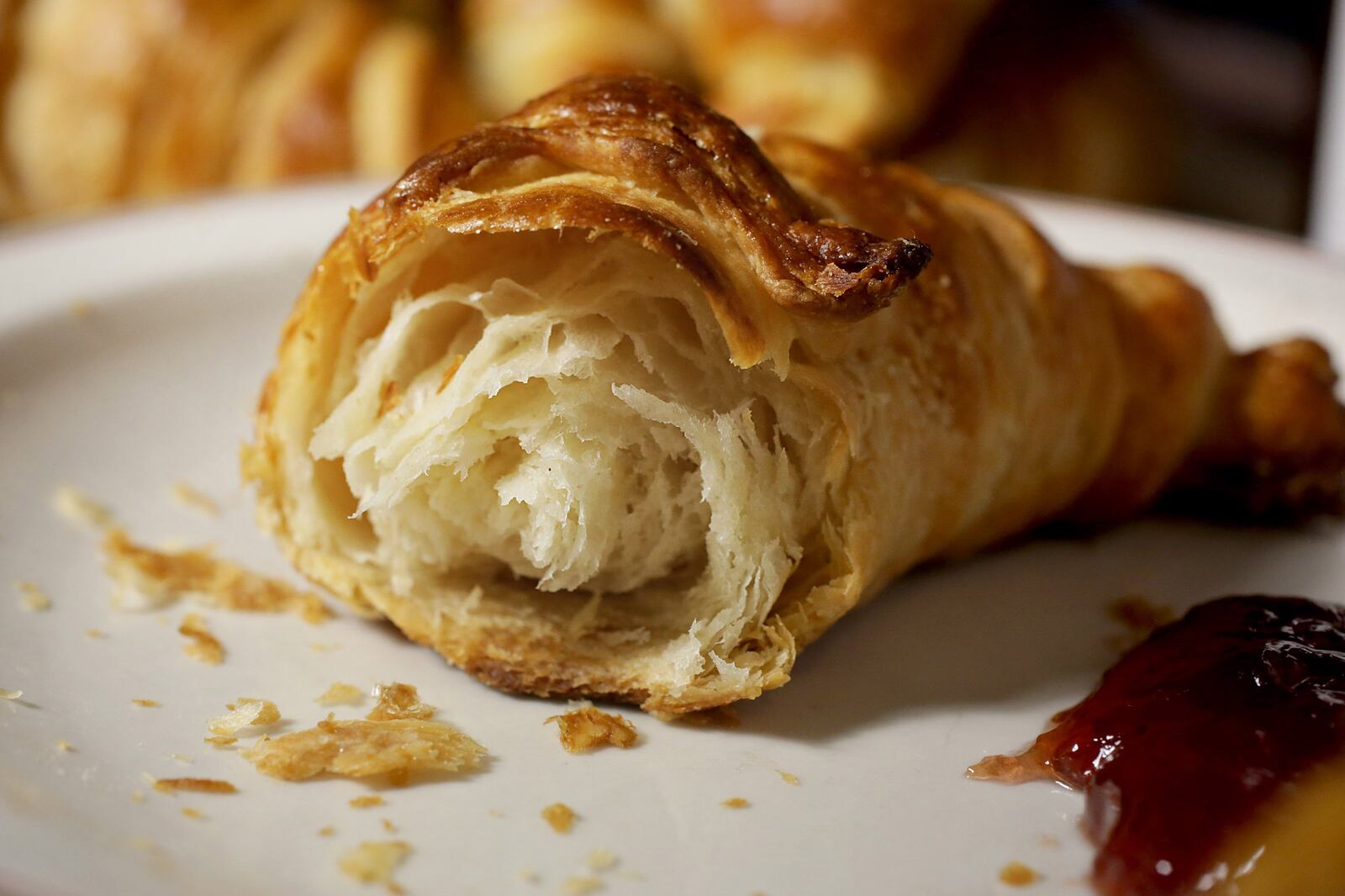 Croissants, baked and ready to eat, Wednesday, Oct. 20, 2021. (Hillary Levin/St. Louis Post-Dispatch/TNS)