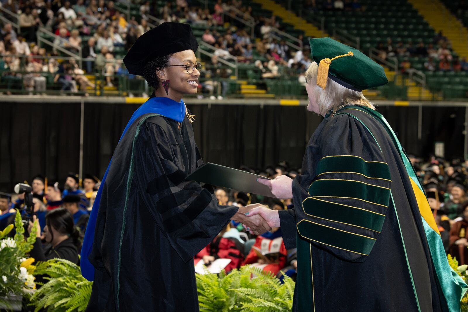 Wright State University conducted graduation ceremonies April 27-29, 2023 for its spring grads. The college gave out 1,603 diplomas. Ceremonies had guest speakers and a video message from Ohio Gov. Mike DeWine. CONTRIBUTED/WRIGHT STATE