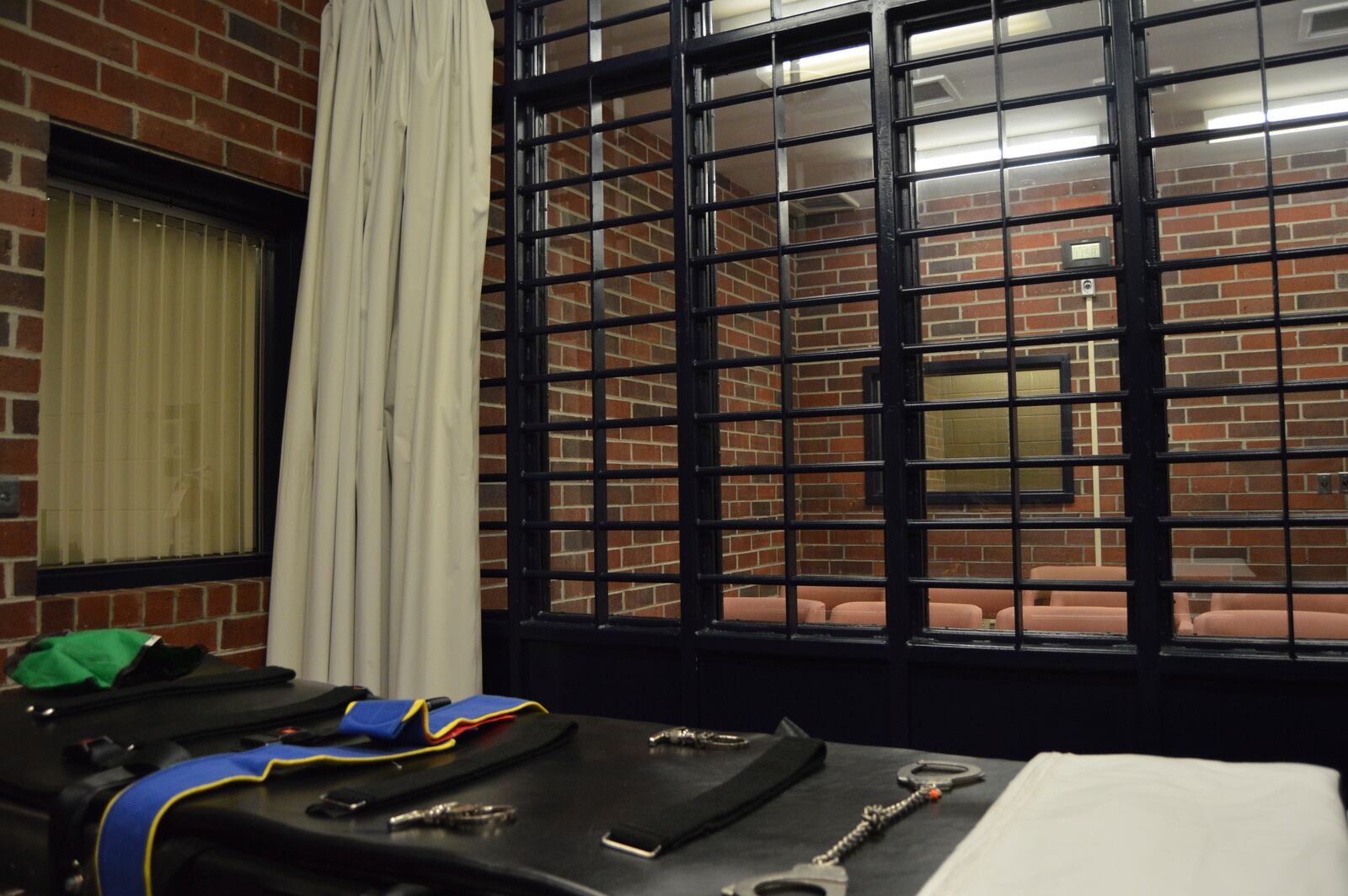 FILE - This undated photo released by the South Carolina Department of Corrections shows the room where inmates are executed in Columbus, S.C. (South Carolina Department of Corrections via AP)