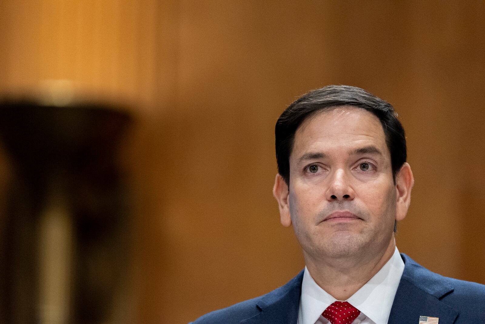 Sen. Marco Rubio, R-Fla., President-elect Donald Trump's choice to be Secretary of State, appears before the Senate Foreign Relations Committee for his confirmation hearing, at the Capitol in Washington, Wednesday, Jan. 15, 2025. (AP Photo/Alex Brandon)