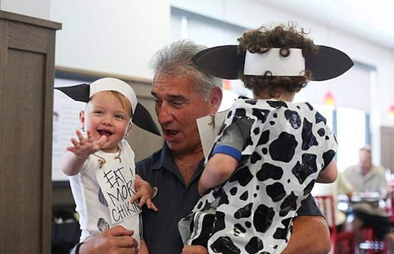 At Chick-fil-A's annual Cow Appreciation Day, you can dress the kids - and yourself - up with cow-inspired items to get a free entree.