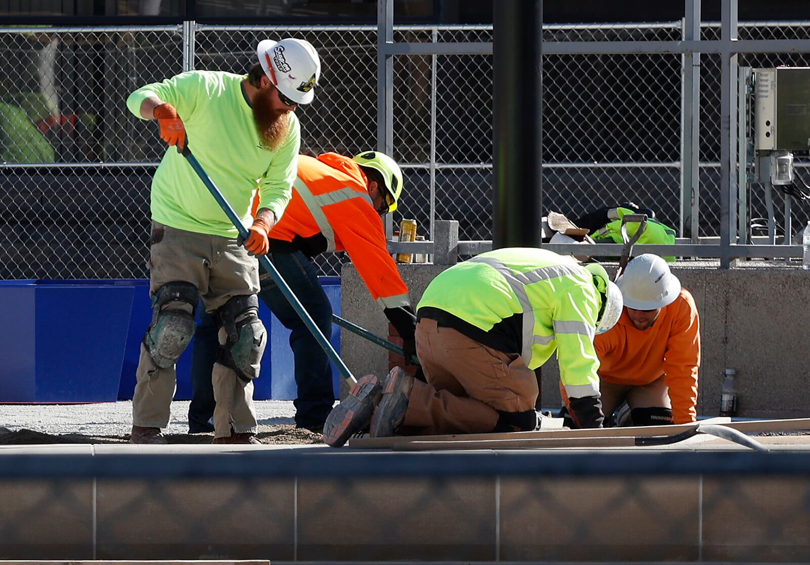 Work continued on City Hall Plaza in downtown Springfield in this photo from April. City leaders are studying the first major zoning changes since 2001. BILL LACKEY/STAFF