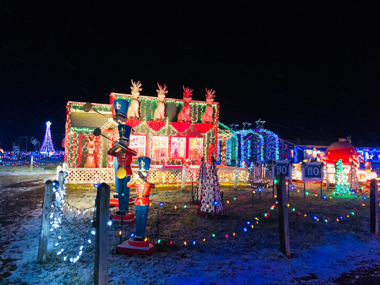 The Christmas Ranch, located in Morrow, is an indoor and outdoor experience with seven heated buildings in the village area. The ranch has an expansive light display, animals, train and wagon rides, Christmas shops, Santa’s bakery and cafe, and a bonfire. 