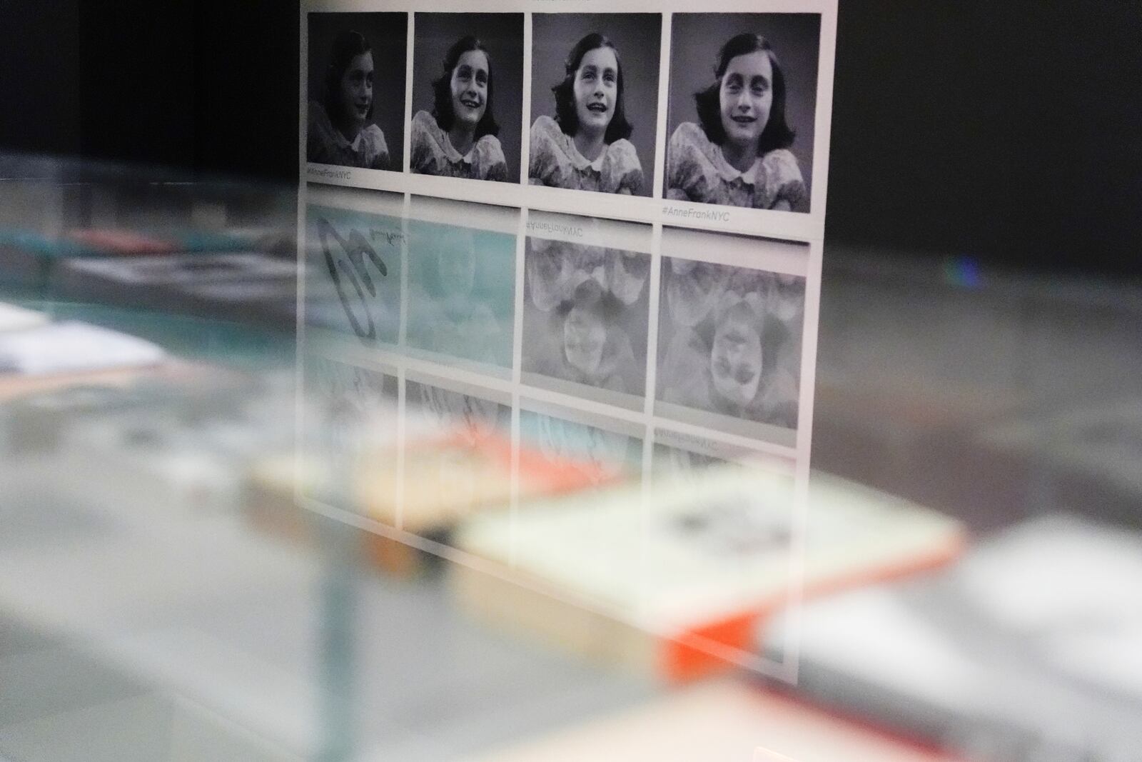 The "Anne Frank the Exhibition" during its opening on International Holocaust Remembrance Day at the Center for Jewish History, Monday, Jan. 27, 2025, in New York. (AP Photo/Julia Demaree Nikhinson)