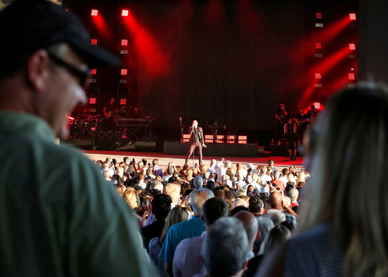 John Legend performs at the Rose Music Center on Monday evening..   TY GREENLEES / STAFF