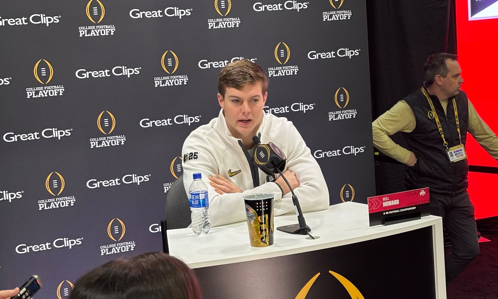 Ohio State football QB Will Howard CFP media day