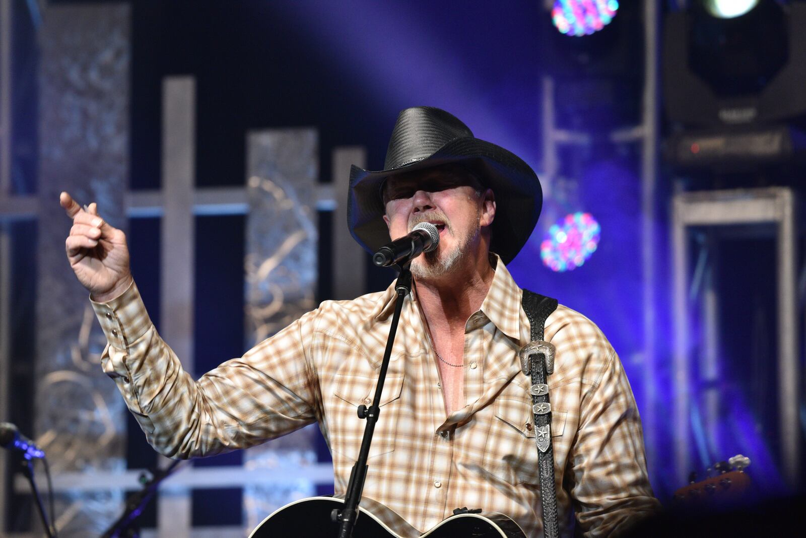 DENVER, COLORADO - JULY 28: Trace Adkins performs at Paramount Theatre on July 28, 2019 in Denver, Colorado. (Photo by Thomas Cooper/Getty Images)