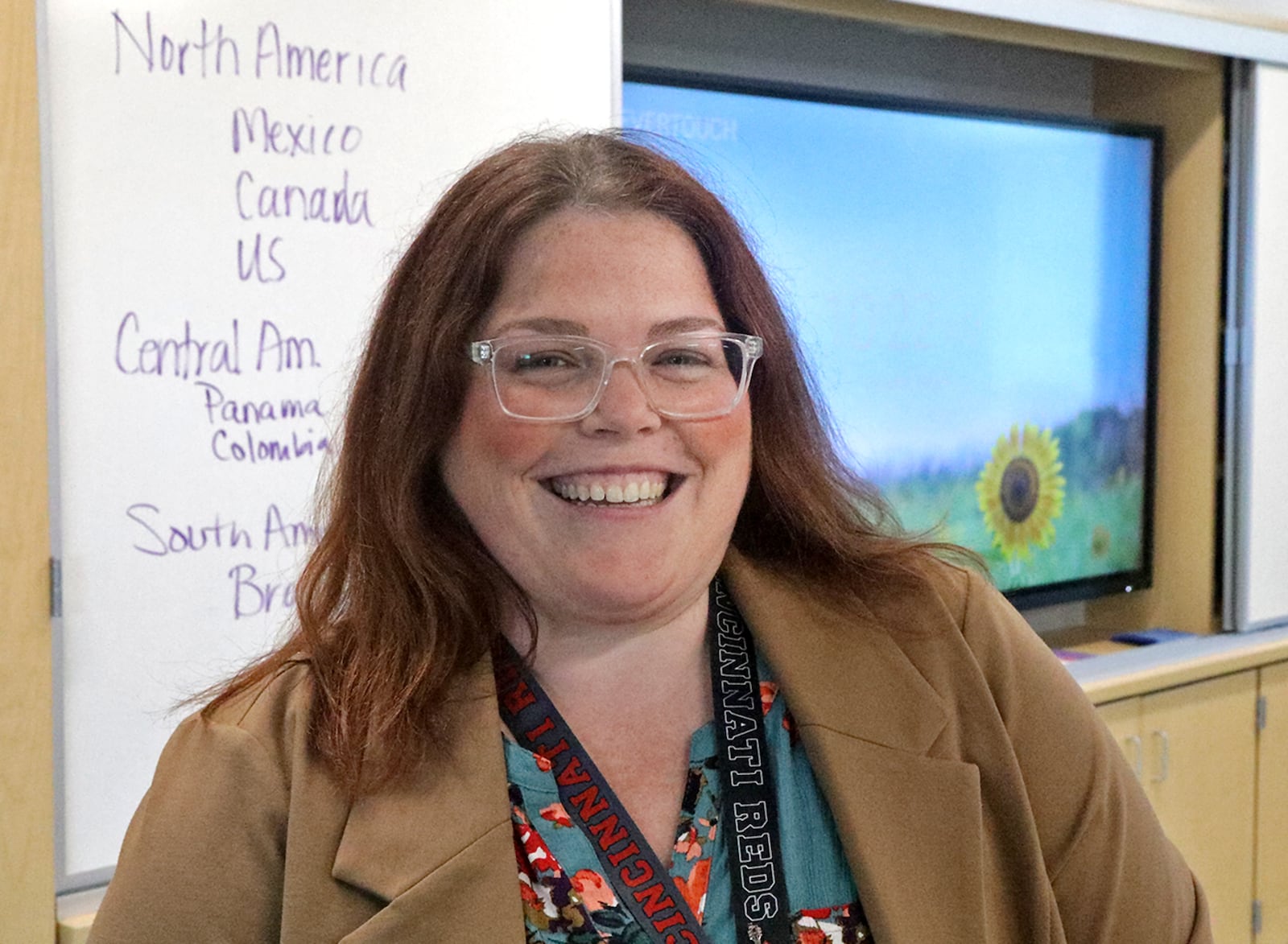 Heather Stambaugh, 10th grade American Studies teacher at Greenon High School. BILL LACKEY/STAFF