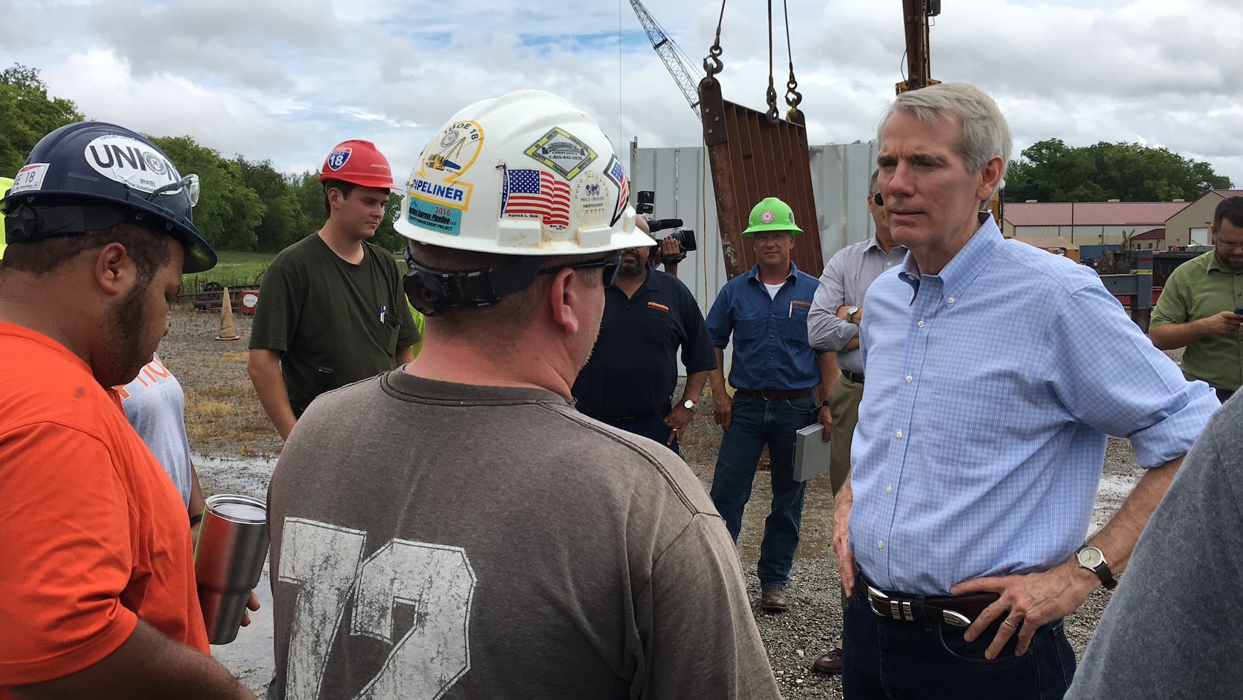 Rob Portman meets heavy equipment trainees