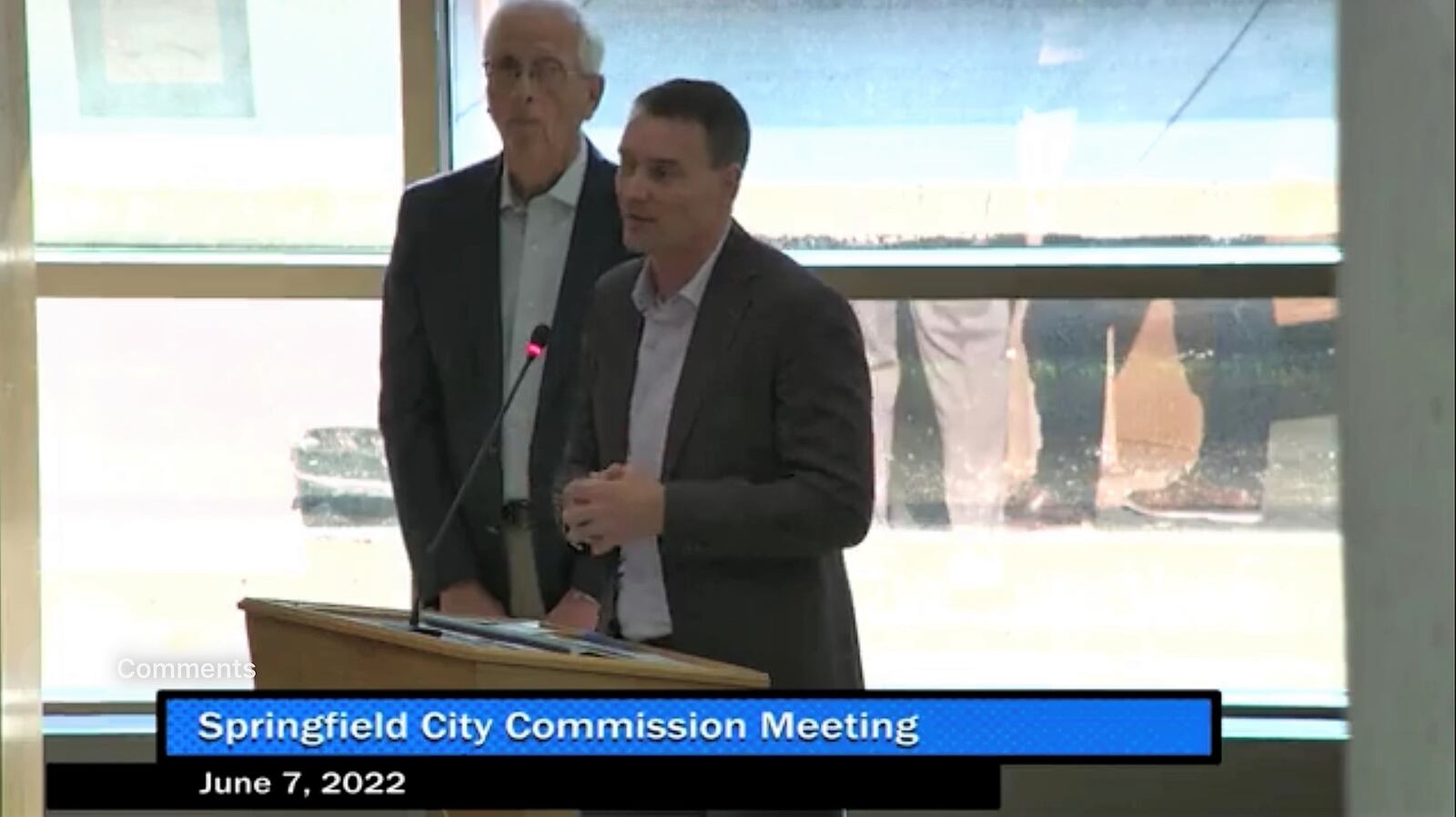 Jeff Fontaine, the president of the Columbus-based Borror, discusses a proposed housing development in Springfield during a city commission meeting on Tuesday. The project aims to build up to 1,250 housing units and retail/commercial space over a period of 10 years, representing a total investment of over $400 million. Contributed, city of Springfield