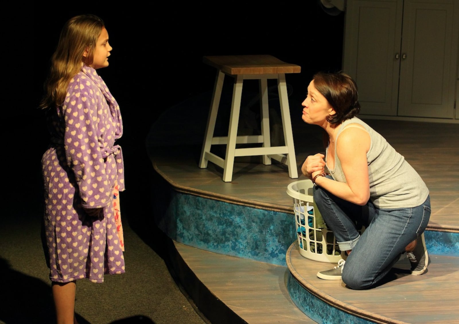 Jax Heritage (Morgan) and Kelly Mengelkoch (Jess) in the Human Race Theatre Company's production of "Everything That's Beautiful." PHOTO BY SCOTT J. KIMMINS