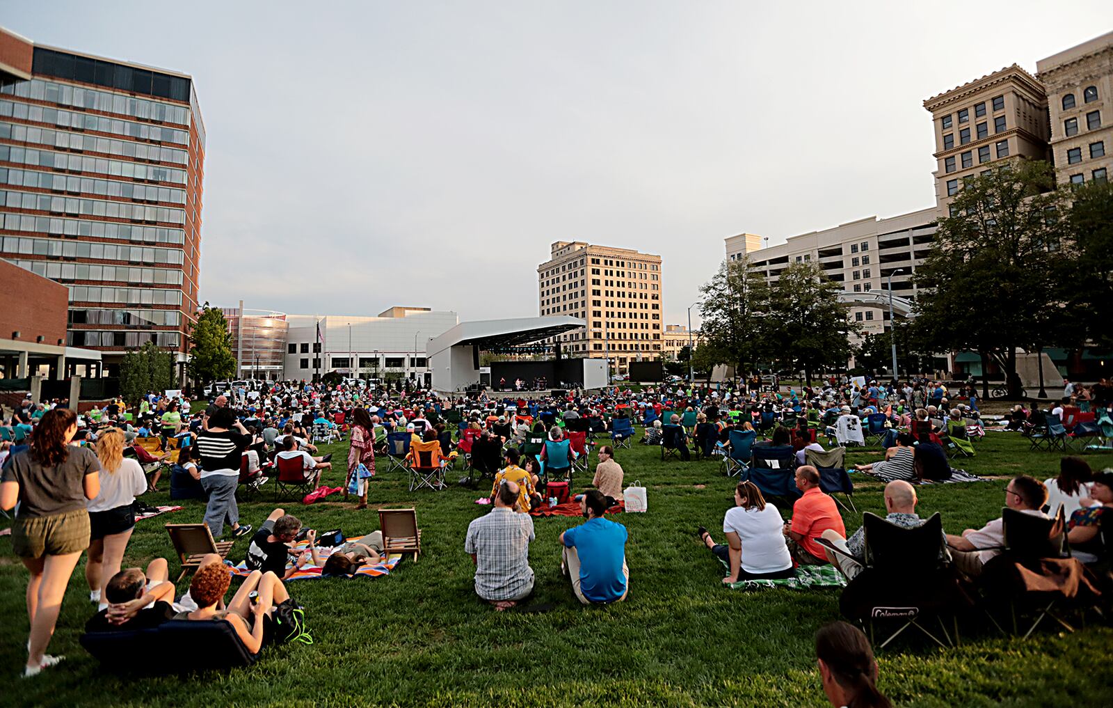 The Levitt Pavilion Dayton held its grand opening on Thursday, Aug. 9, 2018, with a concert by Gina Chavez. Construction of the new venue started in January 2018 on the former Dave Hall Plaza at South Main and East Fifth streets. CONTRIBUTED BY E.L. HUBBARD