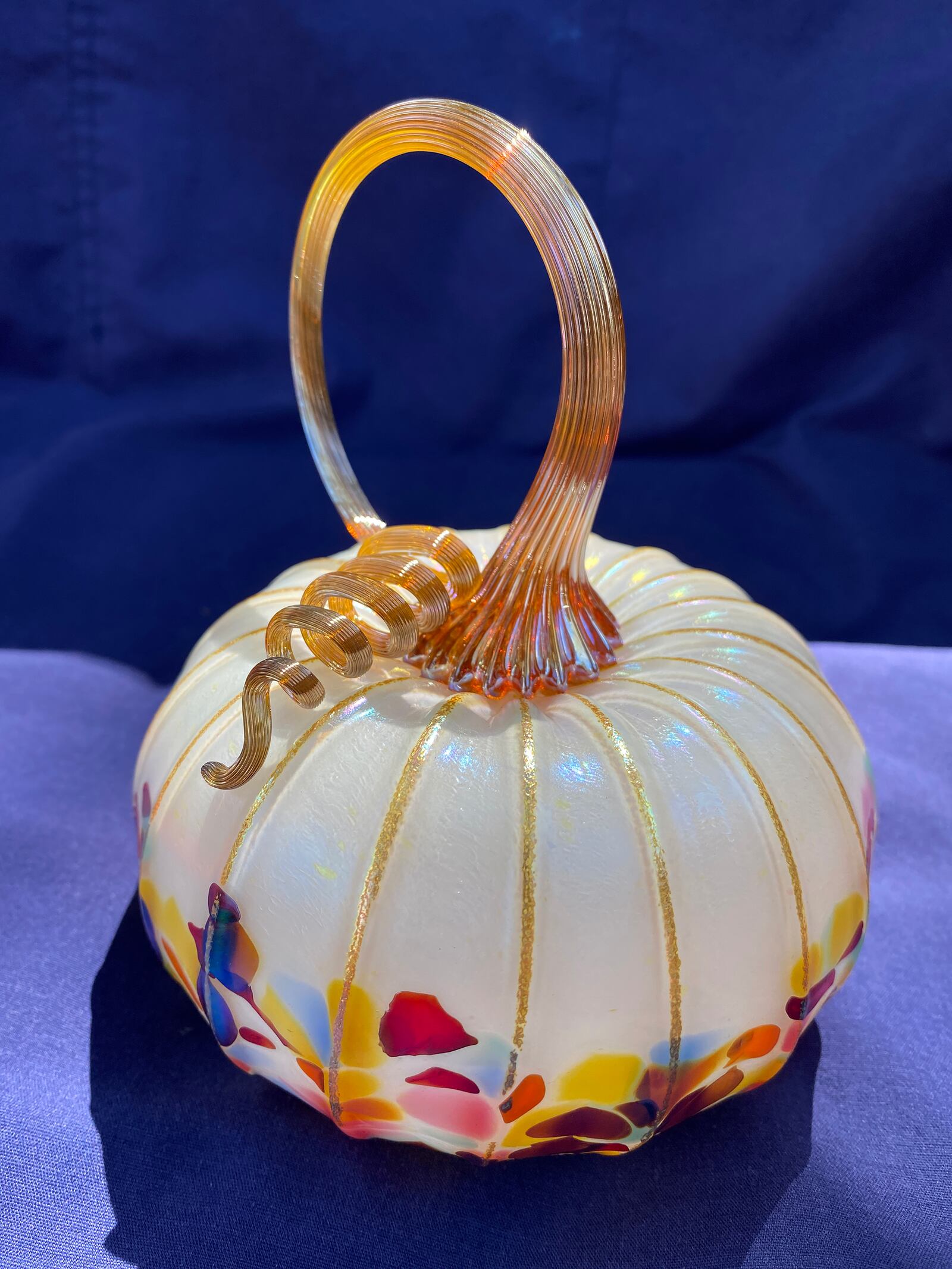 Jack Pine Studio will donate 10% of the sale of his 2021 Pumpkin of the Year design to Feed the Second Line, a New Orleans charity. The Laurelville, Ohio glass studio and gallery will host the second annual Glass Pumpkin Festival Sept. 24 – 26 . CONTRIBUTED PHOTO          