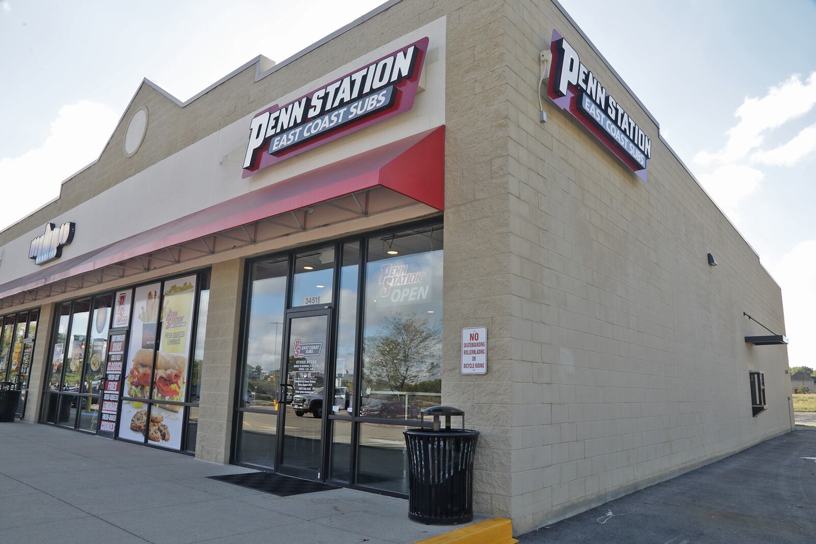 The new Penn Station East Coast Subs, located at 3471 E. National Road, opened Wednesday. BILL LACKEY/STAFF