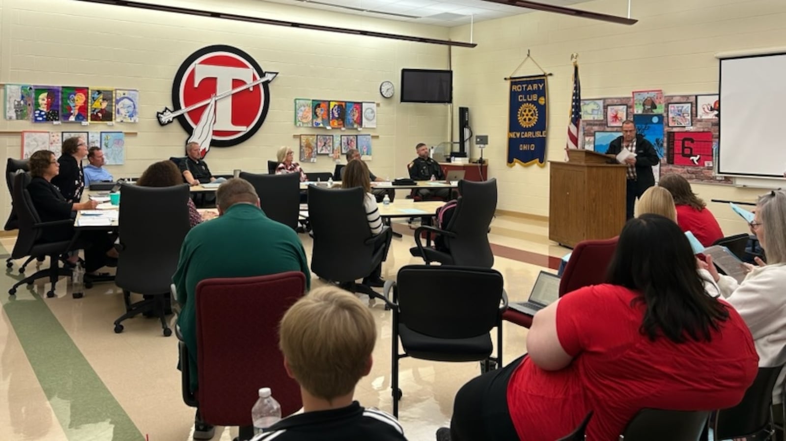 Tecumseh Local School District Board of Education held a meeting on Nov. 19 to discuss items including arming staff and the released time for religious instruction policy. Brooke Spurlock/Staff