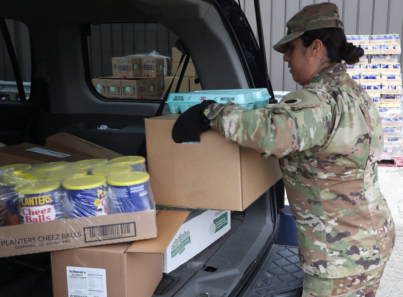 PHOTOS: National Guard Helps Distribute Food