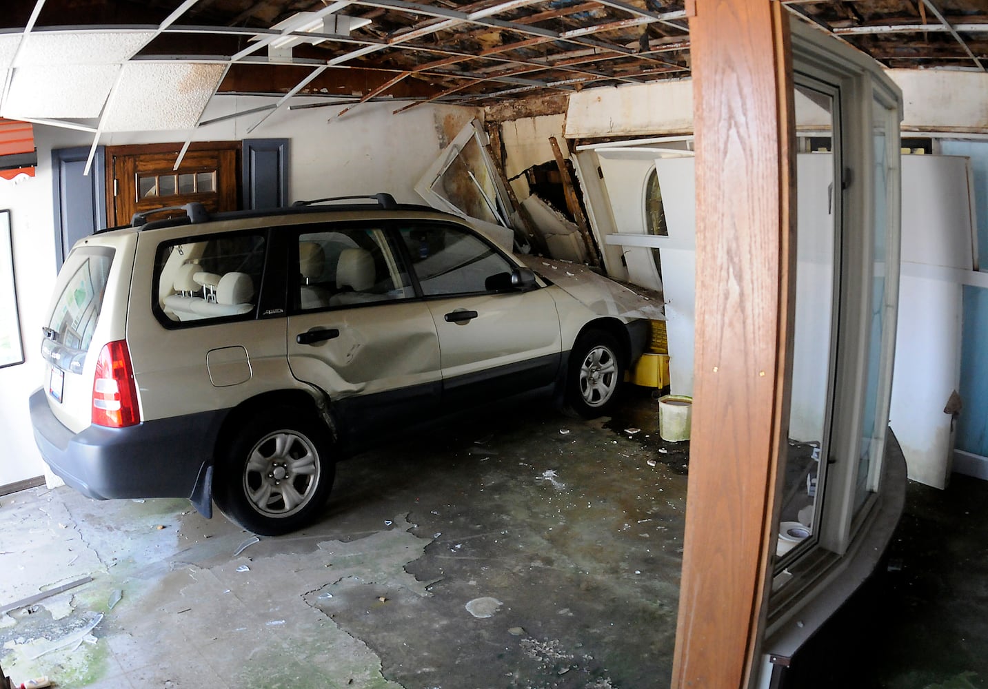 Car into Building