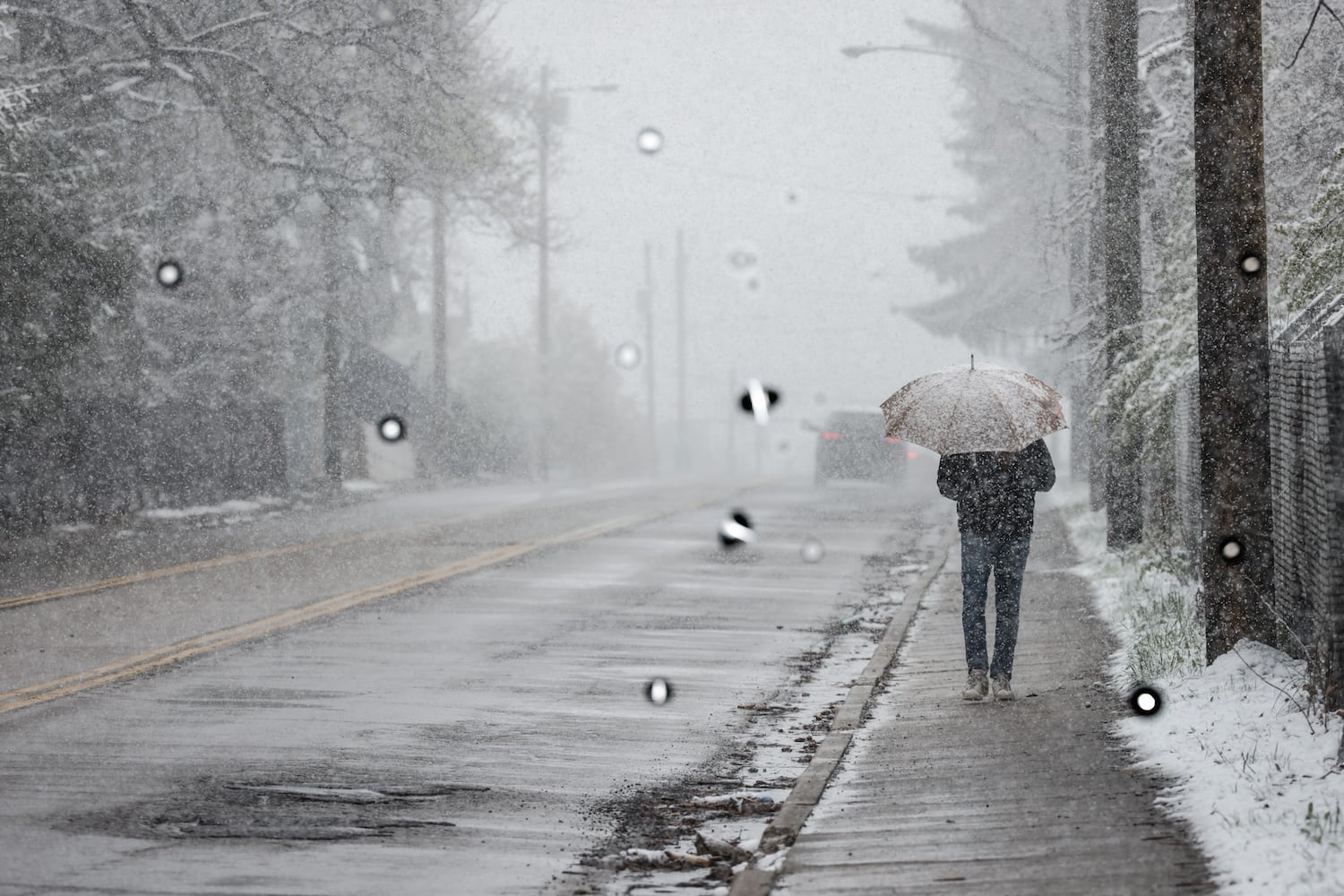 Snow showers in April