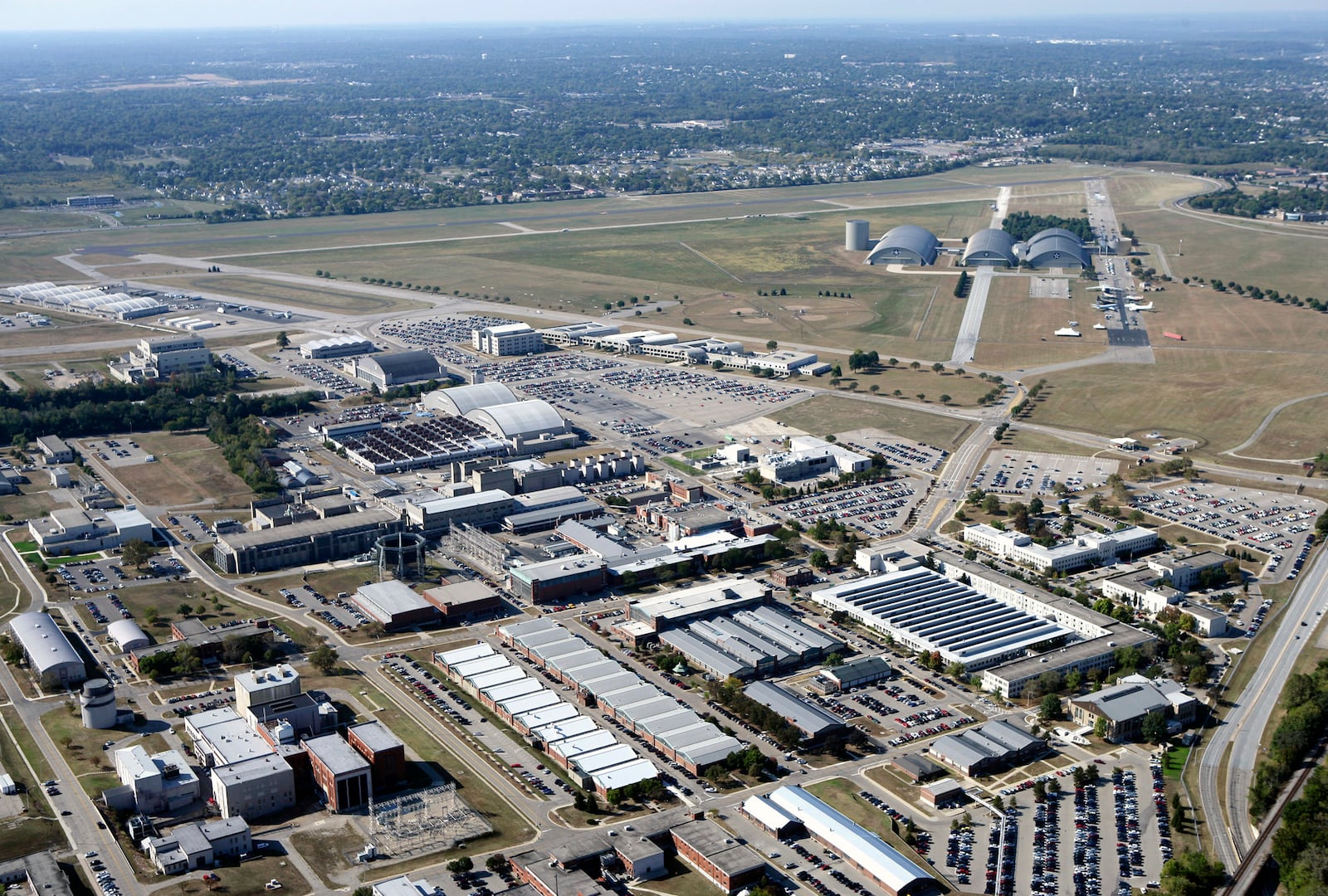 9-21-10  --  Aerial view of Wright-Patterson Air Force Base Area B where major parts of the Air Force Research Lab are located. FILE